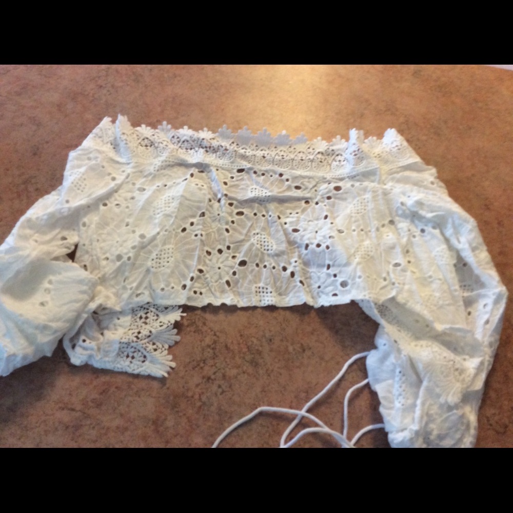 💜Restocked gorgeous lace up crop top💜 - Picture 8 of 8